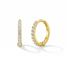 14k Gold Jeweled CZ Huggie 9mm Toddler / Kids / Girls Earrings