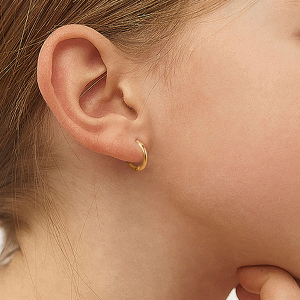 14k Gold The Perfect Tiny Hoop Baby / Toddler / Kids Earrings Hoop