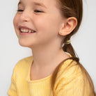 14k Gold Shaped Mother of Pearl Baby / Toddler / Kids Earrings Safety Screw Back