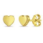 14k Gold Graceful Heart Kids / Preteen / Teen Earrings