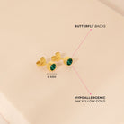 14k Gold CZ Halo Kids / Preteen / Teen Earrings