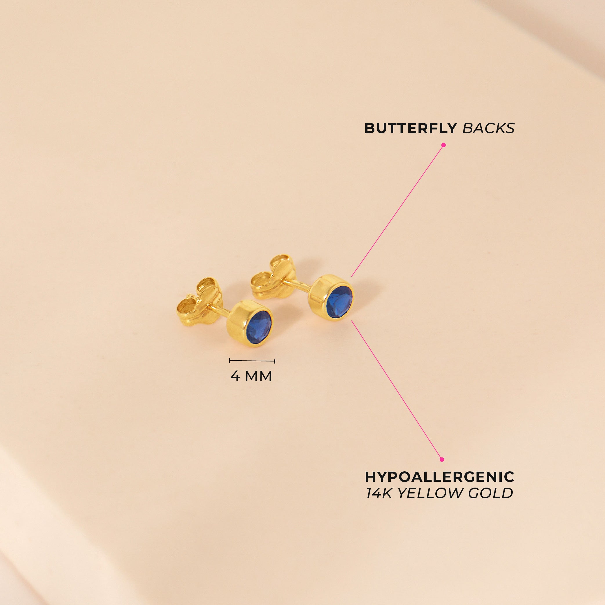 14k Gold CZ Halo Kids / Preteen / Teen Earrings