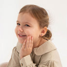 14k Gold 4 Prong Simulated Baby / Toddler / Kids Earrings Safety Screw Back