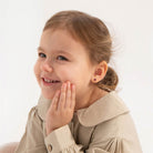 14k Gold 4 Prong Simulated Baby / Toddler / Kids Earrings Safety Screw Back