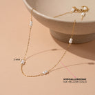 14k Gold Double 3mm Freshwater Cultured Pearls 16" Kids / Teen Necklace