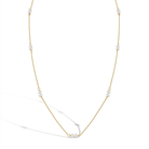 14k Gold Double 3mm Freshwater Cultured Pearls 16" Kids / Teen Necklace