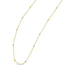 14k Gold Simple Polished Satellite 16" Kids / Teen Necklace