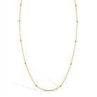 14k Gold Simple Polished Satellite 16" Kids / Teen Necklace