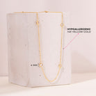 14k Gold Sparkling CZ Clear 16" Kids / Teen Necklace