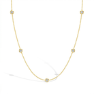 14k Gold Sparkling CZ Clear 16" Kids / Teen Necklace