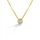 14k Gold Hidden Halo Clear 16" Kids / Teen Necklace
