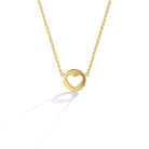14k Gold Heart Cut Out Chain Kids / Children's / Girls Necklace