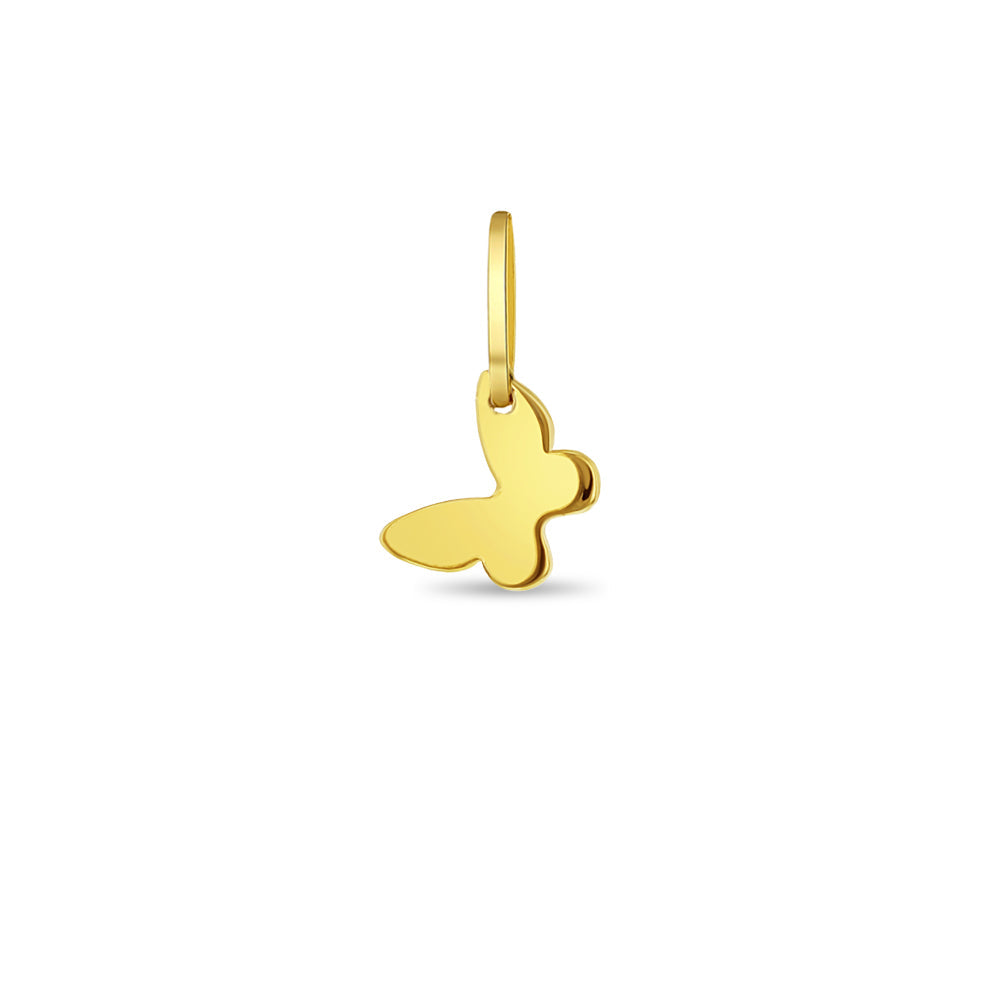 14k Gold Tiny Polished Butterfly Kids / Children's / Girls for Charm Bracelet