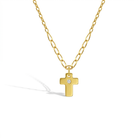 14k Gold Cross CZ Chain Kids / Children's / Girls Necklace