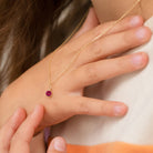14k Gold Tiny Birthstone Cubic Zirconia 5mm Charm