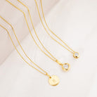 14k Gold Clear Hidden Halo CZ Toddler / Kids / Girls Pendant