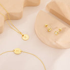 14k Gold Petite Classic Circle Toddler / Kids / Girls Pendant