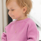 14k Gold Clear Hidden Halo CZ Toddler / Kids / Girls Pendant