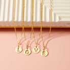 14k Gold Round Initial Letter Kids / Children's / Girls for Charm Bracelet