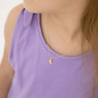 14k Gold Polished Moon Kids / Children's / Girls Pendant