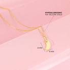 14k Gold Polished Moon Kids / Children's / Girls Pendant