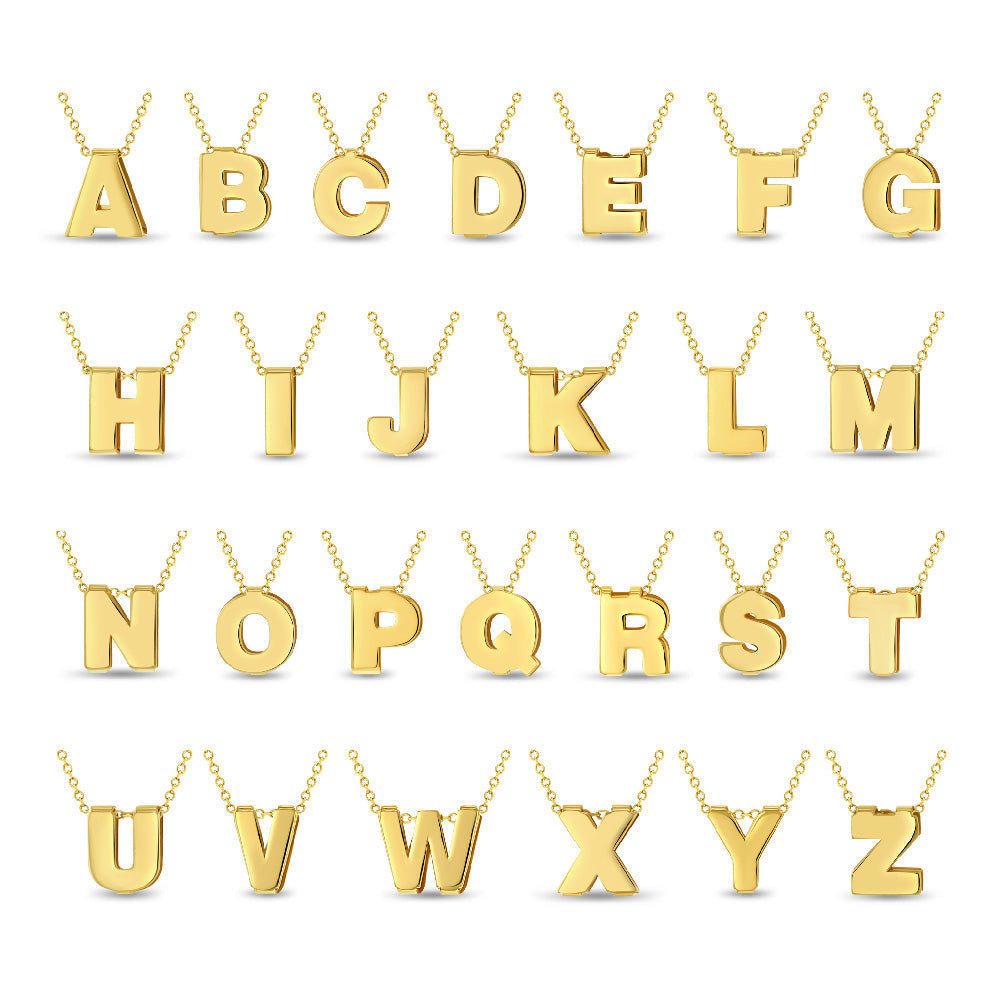 14k Gold Initial Letter Charm Kids / Children's / Girls Pendant
