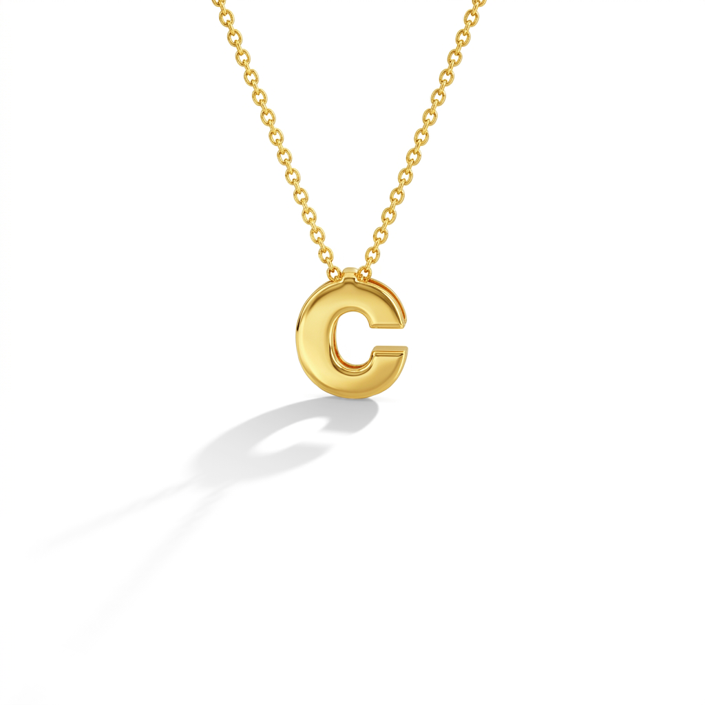 14k Gold Initial Letter Charm Kids / Children's / Girls Pendant