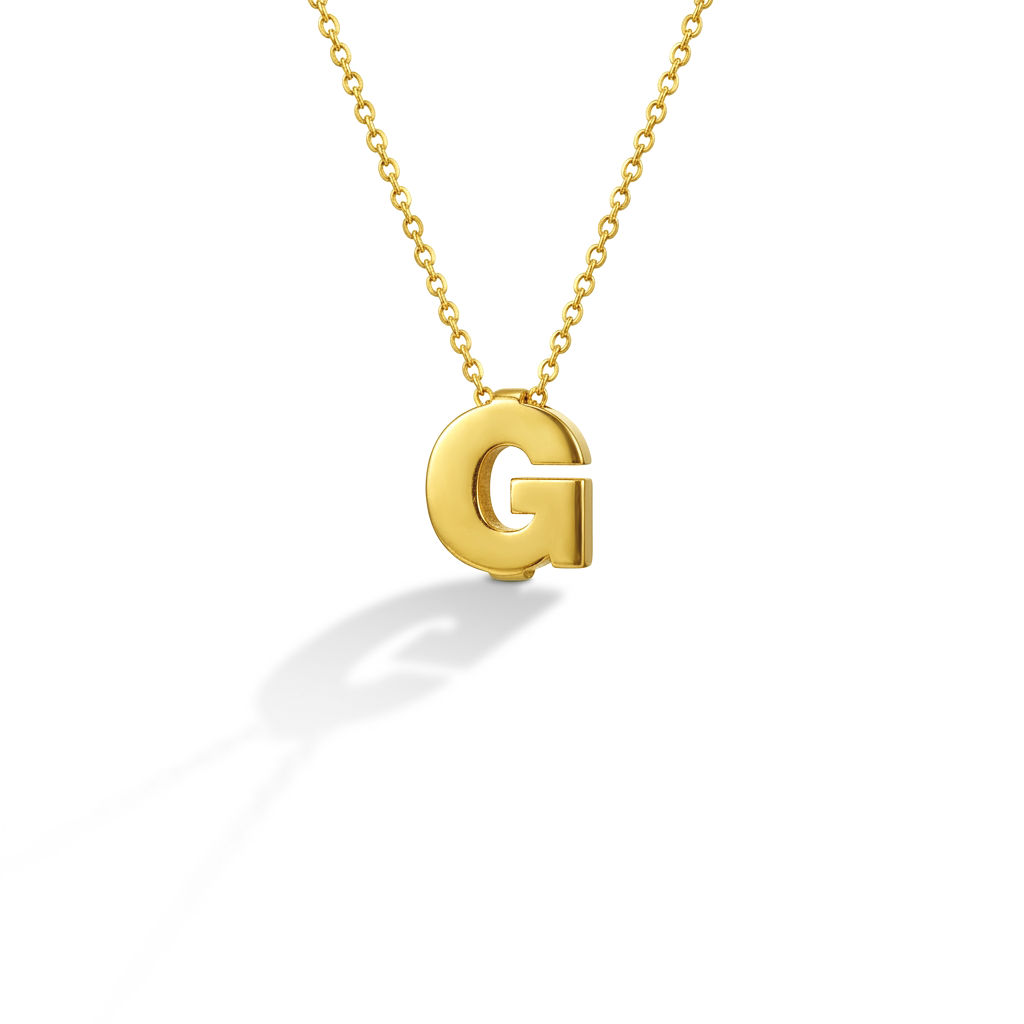 14k Gold Initial Letter Charm Kids / Children's / Girls Pendant