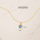 14k Gold Glimmering Simulated Birthstone Heart Kids / Children's / Girls Pendant