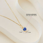 14k Gold Glimmering Simulated Birthstone Heart Kids / Children's / Girls Pendant