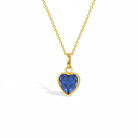 14k Gold Glimmering Simulated Birthstone Heart Kids / Children's / Girls Pendant