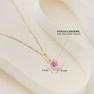 14k Gold Glimmering Simulated Birthstone Heart Kids / Children's / Girls Pendant