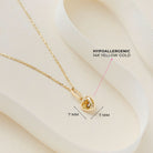 14k Gold Glimmering Simulated Birthstone Heart Kids / Children's / Girls Pendant