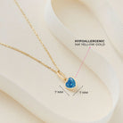 14k Gold Glimmering Simulated Birthstone Heart Kids / Children's / Girls Pendant