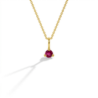 14k Gold Dainty Ruby Charm Kids / Children's / Girls Pendant
