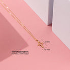 14k Gold Curved Cross Outline Kids / Children's / Girls Pendant