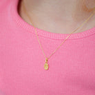 14k Gold Oval Virgin Mary Kids / Children's / Girls Pendant