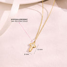 14k Gold Mother of Pearl Cross Baby / Toddler / Kids Pendant