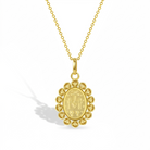 14k Gold Clear Cubic Zirconia Virgin Mary Baby / Toddler / Kids Pendant