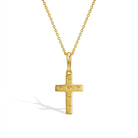 14k Gold Embossed Cross Kids / Children's / Girls Pendant