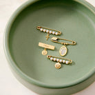 14k Gold Engravable Angel Charm Baby / Toddler / Kids Safety Pin Brooch
