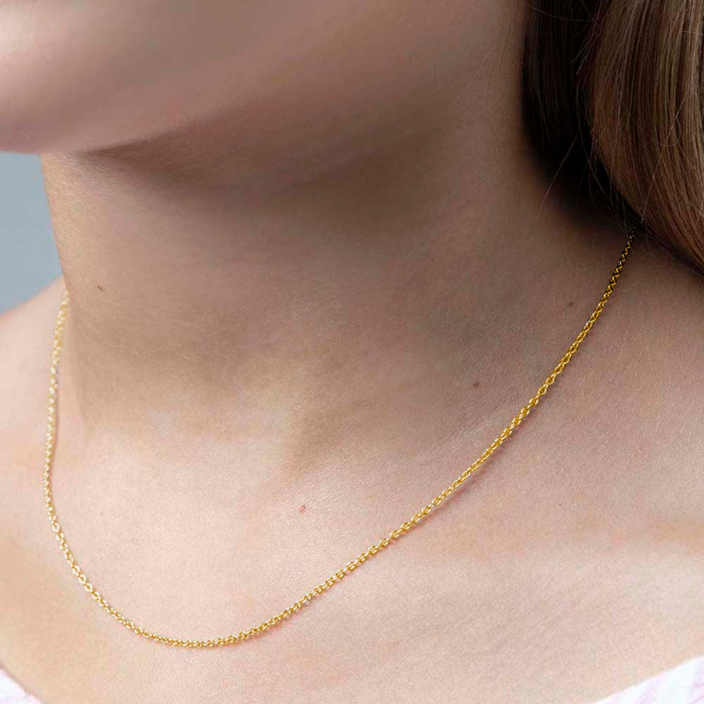 18k Gold Classic 1mm Link 12"-16" Baby / Kids Chain