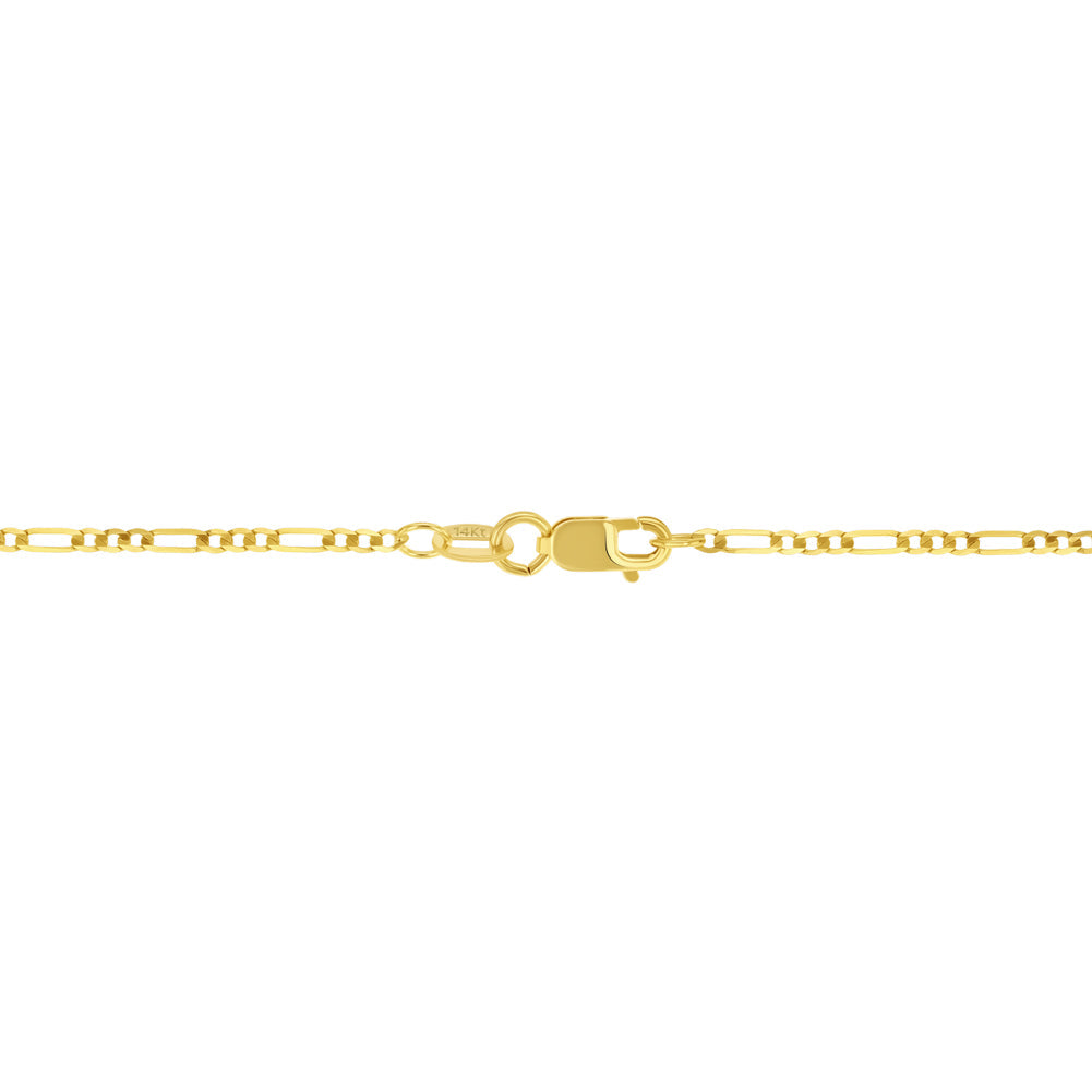 14k Gold Figaro Link 14" - 16" Baby / Toddler / Young Girls Chain