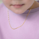 14k Gold Figaro Link 14" - 16" Baby / Kids / Young Boys Chain